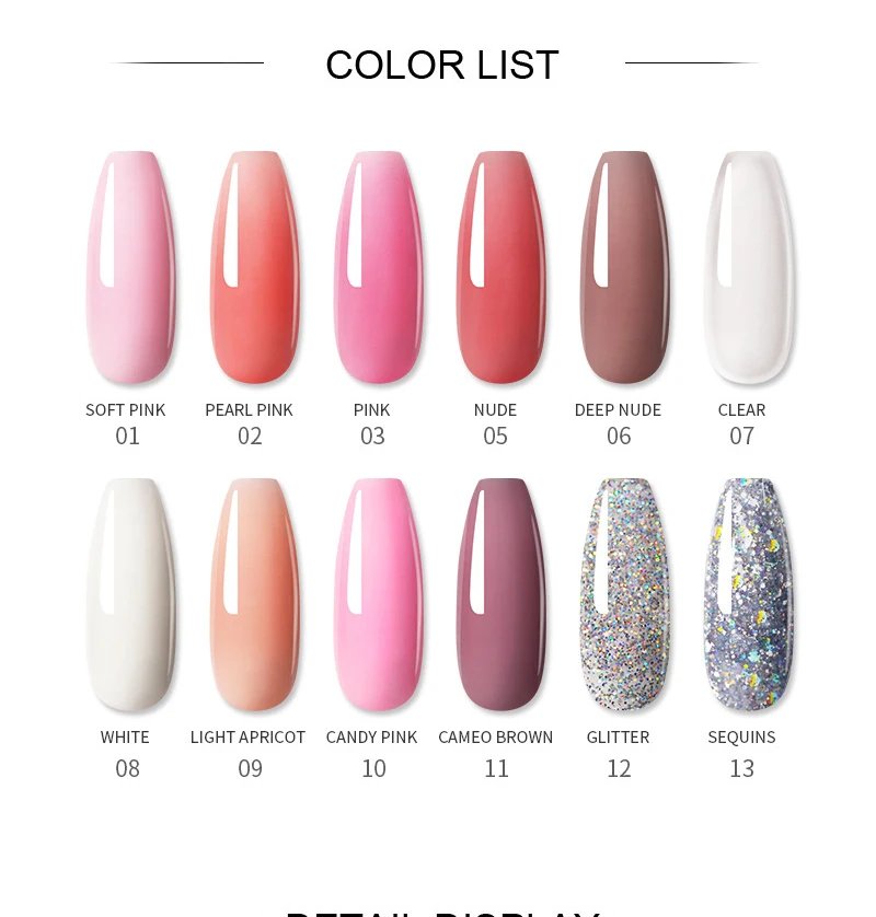 Nail Gel Set with 90W 45PCS UV LED Lamp Dryer Quick Extension Gel Kit All for Manicure Acrylic Building Polygels for Nail Design