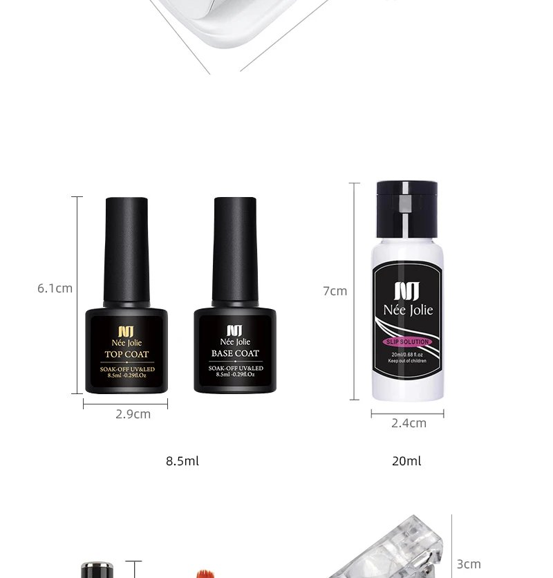 Nail Gel Set with 90W 45PCS UV LED Lamp Dryer Quick Extension Gel Kit All for Manicure Acrylic Building Polygels for Nail Design