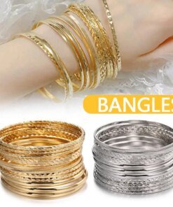 12pcs Punk Curb Cuban Chain Bracelets Set for Women Miami Boho Thick Gold Color Charm Bracelets Bangles Fashion Jewelry Y2C7
