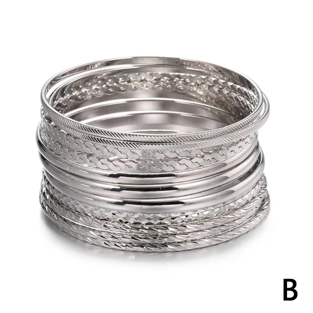 12pcs Punk Curb Cuban Chain Bracelets Set for Women Miami Boho Thick Gold Color Charm Bracelets Bangles Fashion Jewelry Y2C7 12pcs Punk Curb Cuban Chain Bracelets Set for Women Miami Boho Thick Gold Color Charm Bracelets Bangles Fashion Jewelry Y2C7