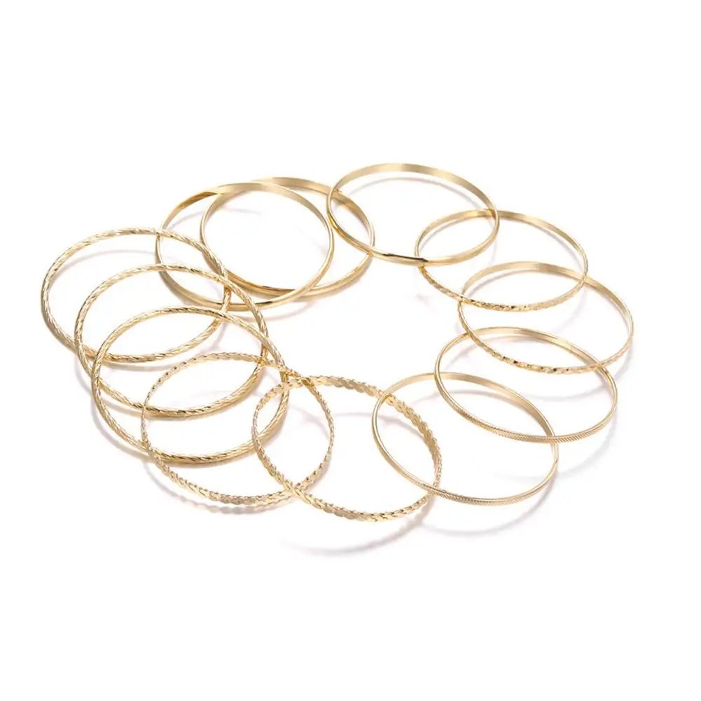 12pcs Punk Curb Cuban Chain Bracelets Set for Women Miami Boho Thick Gold Color Charm Bracelets Bangles Fashion Jewelry Y2C7 12pcs Punk Curb Cuban Chain Bracelets Set for Women Miami Boho Thick Gold Color Charm Bracelets Bangles Fashion Jewelry Y2C7