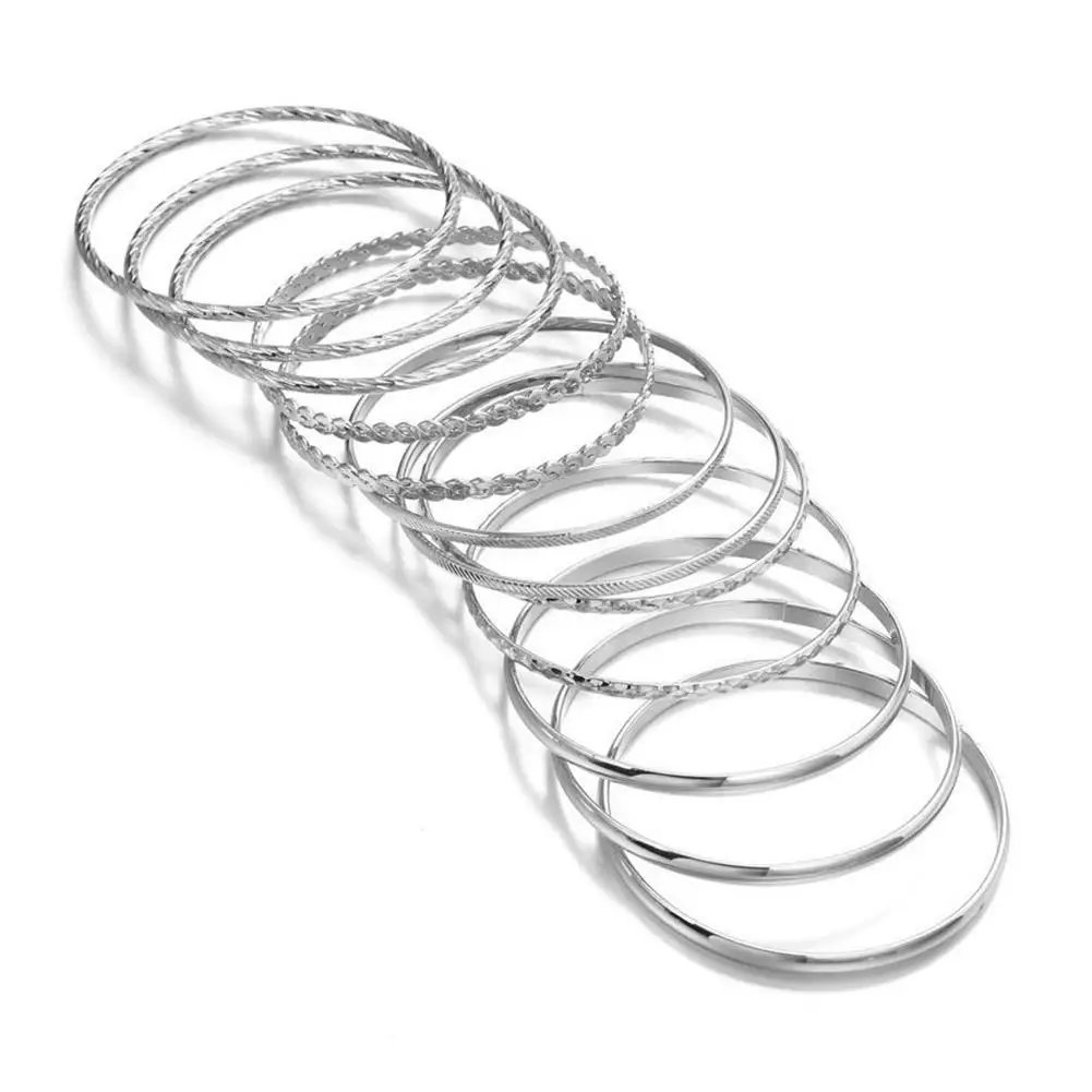 12pcs Punk Curb Cuban Chain Bracelets Set for Women Miami Boho Thick Gold Color Charm Bracelets Bangles Fashion Jewelry Y2C7 12pcs Punk Curb Cuban Chain Bracelets Set for Women Miami Boho Thick Gold Color Charm Bracelets Bangles Fashion Jewelry Y2C7
