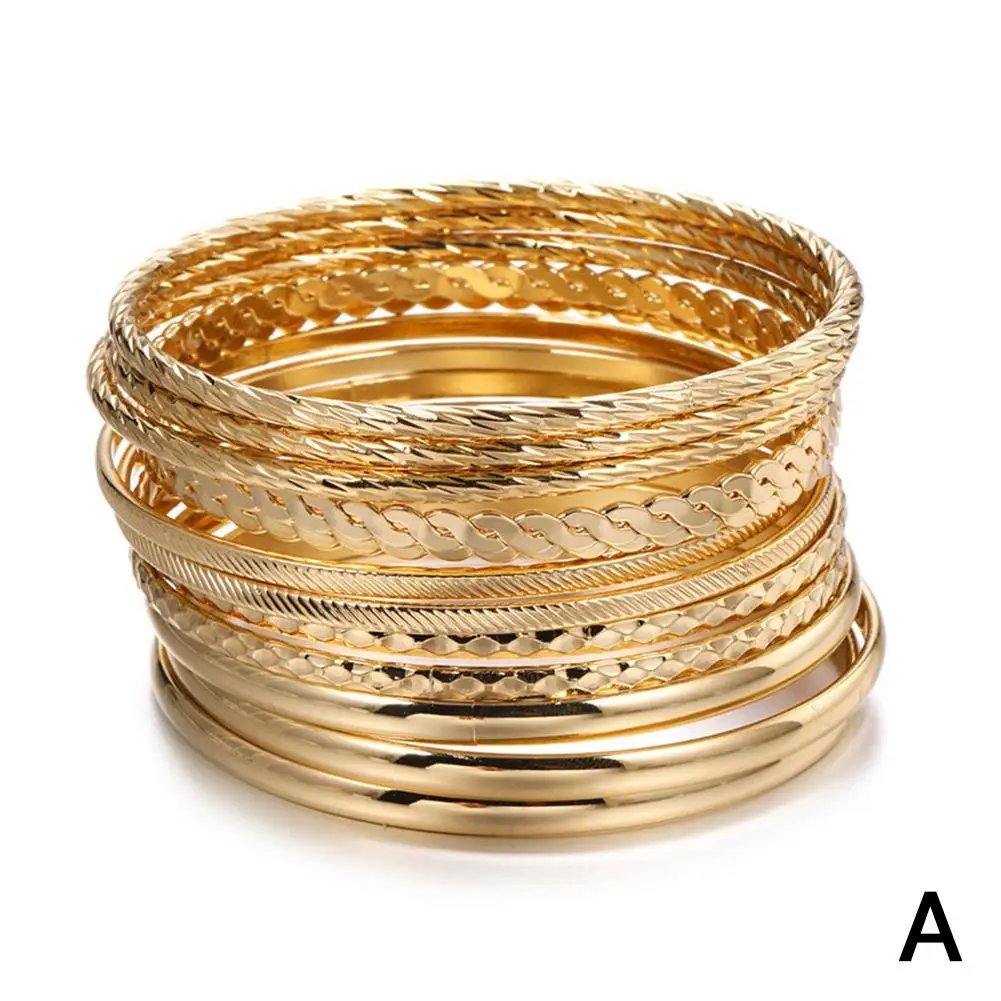 12pcs Punk Curb Cuban Chain Bracelets Set for Women Miami Boho Thick Gold Color Charm Bracelets Bangles Fashion Jewelry Y2C7 12pcs Punk Curb Cuban Chain Bracelets Set for Women Miami Boho Thick Gold Color Charm Bracelets Bangles Fashion Jewelry Y2C7