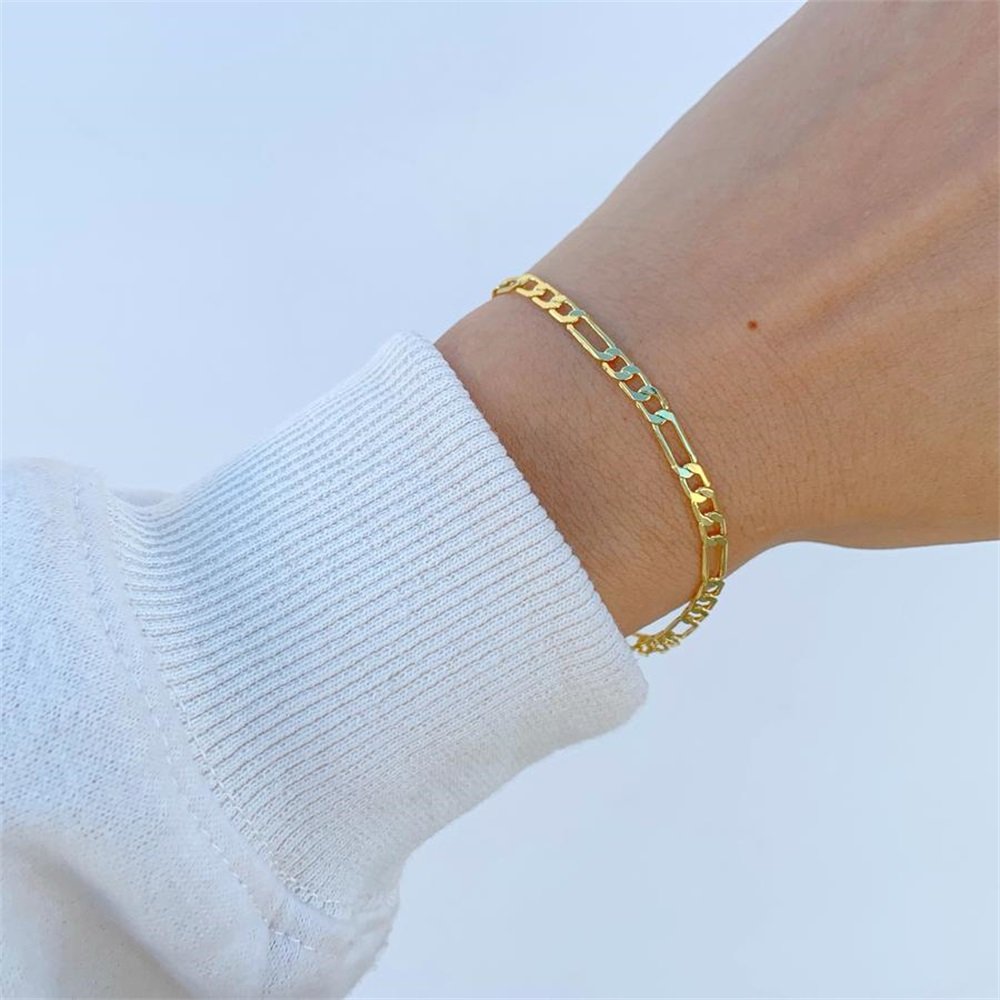 Gold Color Bracelet Stainless Steel Twist Cuban Chain Bracelet for Women Chain Bracelet Jewelry Gifts Wholesale