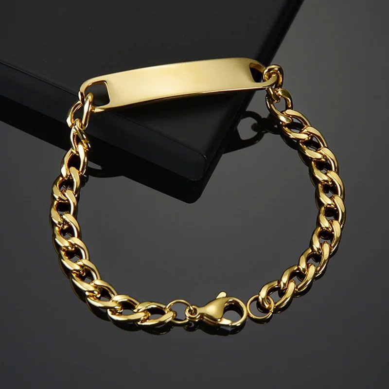 Nextvance New Custom Name Bracelets Stainless Steel Engrave Date Bracelet Personalized Bangles Women Men ID Memory Jewelry Gift