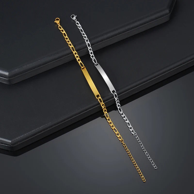 Nextvance New Custom Name Bracelets Stainless Steel Engrave Date Bracelet Personalized Bangles Women Men ID Memory Jewelry Gift