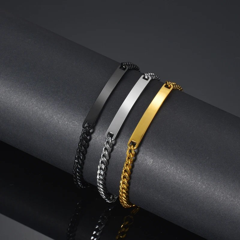 Nextvance New Custom Name Bracelets Stainless Steel Engrave Date Bracelet Personalized Bangles Women Men ID Memory Jewelry Gift