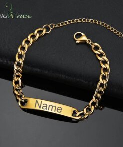 Nextvance New Custom Name Bracelets Stainless Steel Engrave Date Bracelet Personalized Bangles Women Men ID Memory Jewelry Gift