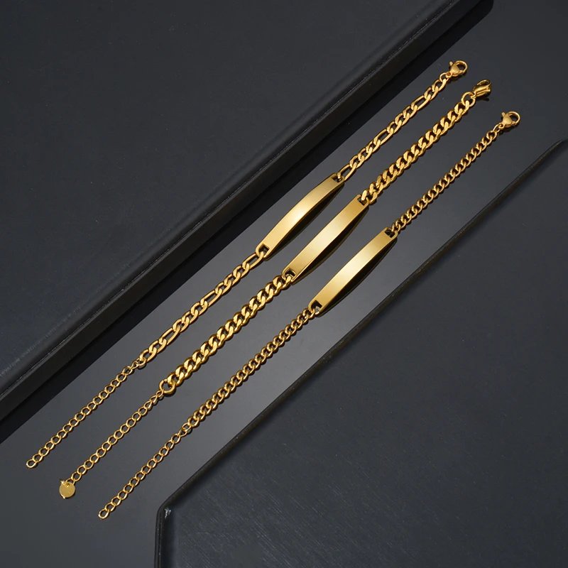 Nextvance New Custom Name Bracelets Stainless Steel Engrave Date Bracelet Personalized Bangles Women Men ID Memory Jewelry Gift