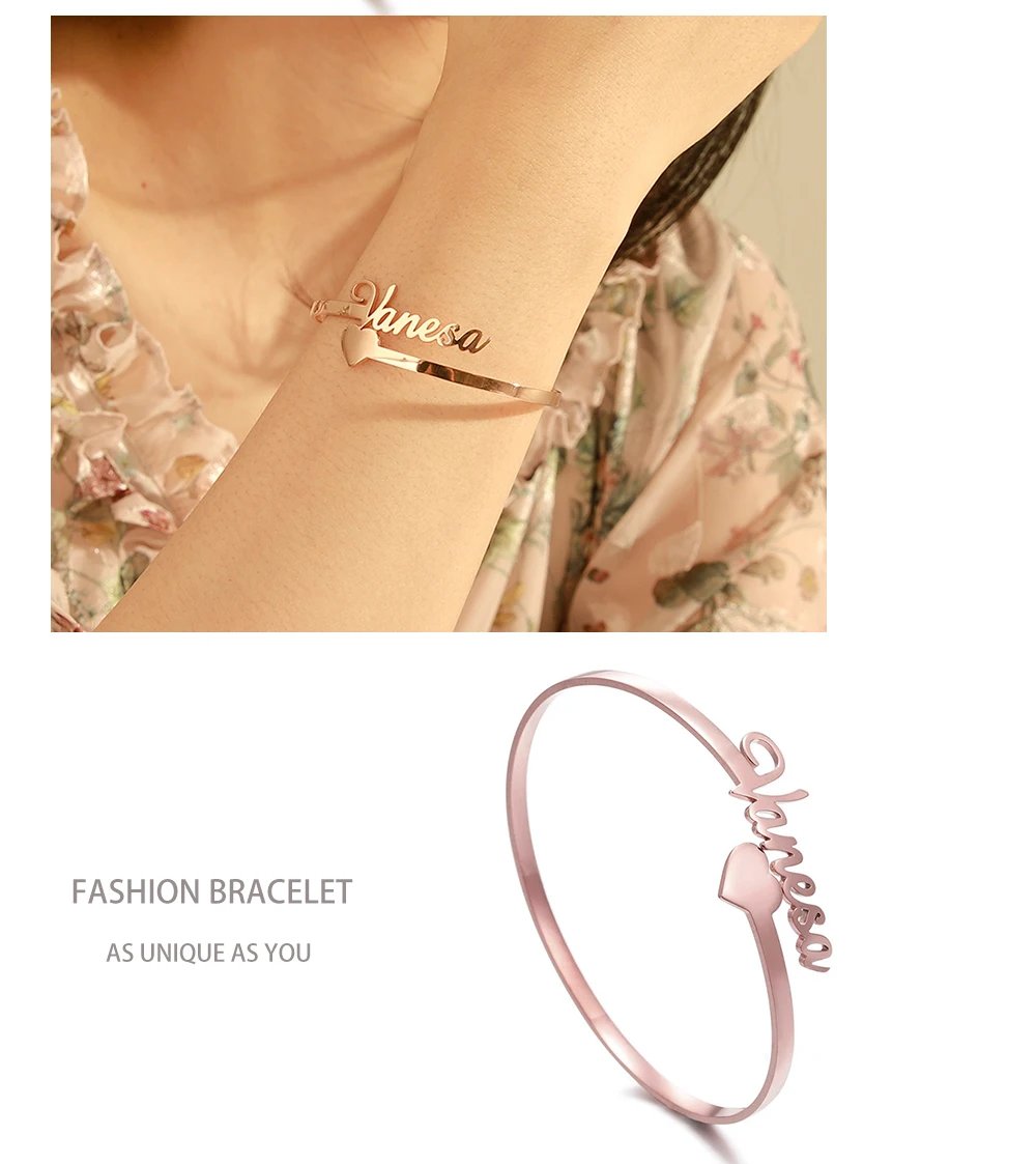 Sipuris Hot Fashion Custom Name Bracelet for Women Stainless Steel Personalized Bracelet Jewelry Bangle Femme Customized Gifts Sipuris Hot Fashion Custom Name Bracelet for Women Stainless Steel Personalized Bracelet Jewelry Bangle Femme Customized Gifts