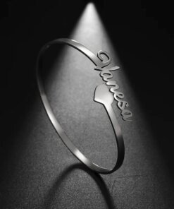Alternative view of Sipuris Hot Fashion Custom Name Bracelet for Women Stainless Steel Personalized Bracelet Jewelry Bangle Femme Customized Gifts