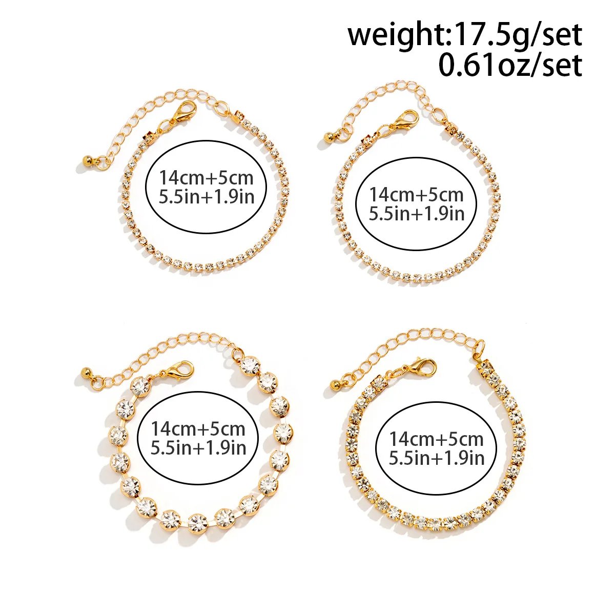 4pcs Set Imitation Pearl Chain Beaded Bracelet for Women New Temperament Gold Color Stainless Steel Bangle Jewelry Accessories 4pcs Set Imitation Pearl Chain Beaded Bracelet for Women New Temperament Gold Color Stainless Steel Bangle Jewelry Accessories