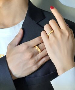 Alternative view of Vnox Anti Scratch Tungsten Wedding Rings for Women Men Simple Classic Wedding Bands for Couples Basic Jewelry