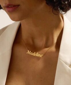 Alternative view of Customized Name Letter Necklace Personalized Stainless Steel Simple Pendant Clavicle Chain Women's Jewelry Valentine's Day Gift