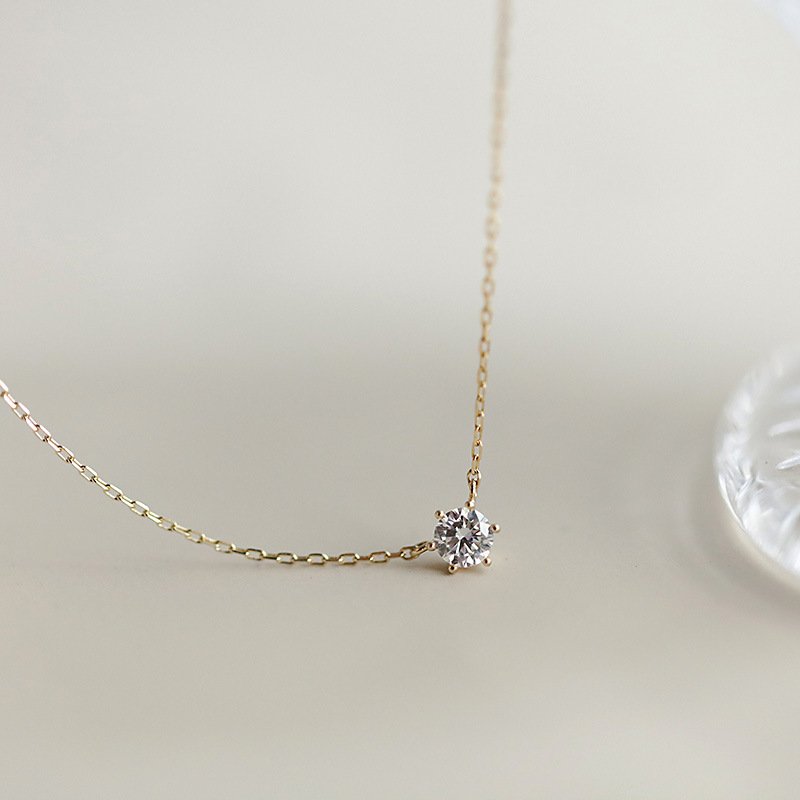Jkeli 925 Sterling Silver 18k Gold Plated Necklace Single Sparkling Zircon Clavicle Chain for Women Wedding Jewelry collares Jkeli 925 Sterling Silver 18k Gold Plated Necklace Single Sparkling Zircon Clavicle Chain for Women Wedding Jewelry collares