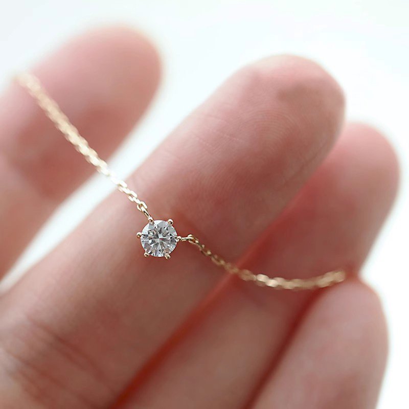 Jkeli 925 Sterling Silver 18k Gold Plated Necklace Single Sparkling Zircon Clavicle Chain for Women Wedding Jewelry collares Jkeli 925 Sterling Silver 18k Gold Plated Necklace Single Sparkling Zircon Clavicle Chain for Women Wedding Jewelry collares