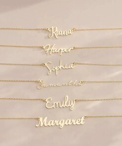 Alternative view of Personalised Name Necklace Custom Stainless Steel Name Jewelry Birthday Gift for her Bridesmaid Mother's Day Gifts