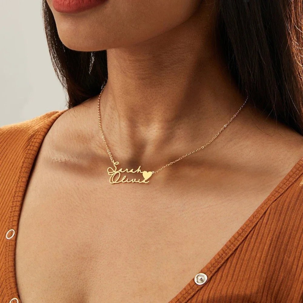 Personalised Name Necklace Custom Stainless Steel Name Jewelry Birthday Gift for her Bridesmaid Mother's Day Gifts Personalised Name Necklace Custom Stainless Steel Name Jewelry Birthday Gift for her Bridesmaid Mother's Day Gifts