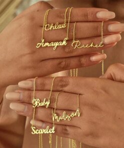 Personalised Name Necklace Custom Stainless Steel Name Jewelry Birthday Gift for her Bridesmaid Mother's Day Gifts