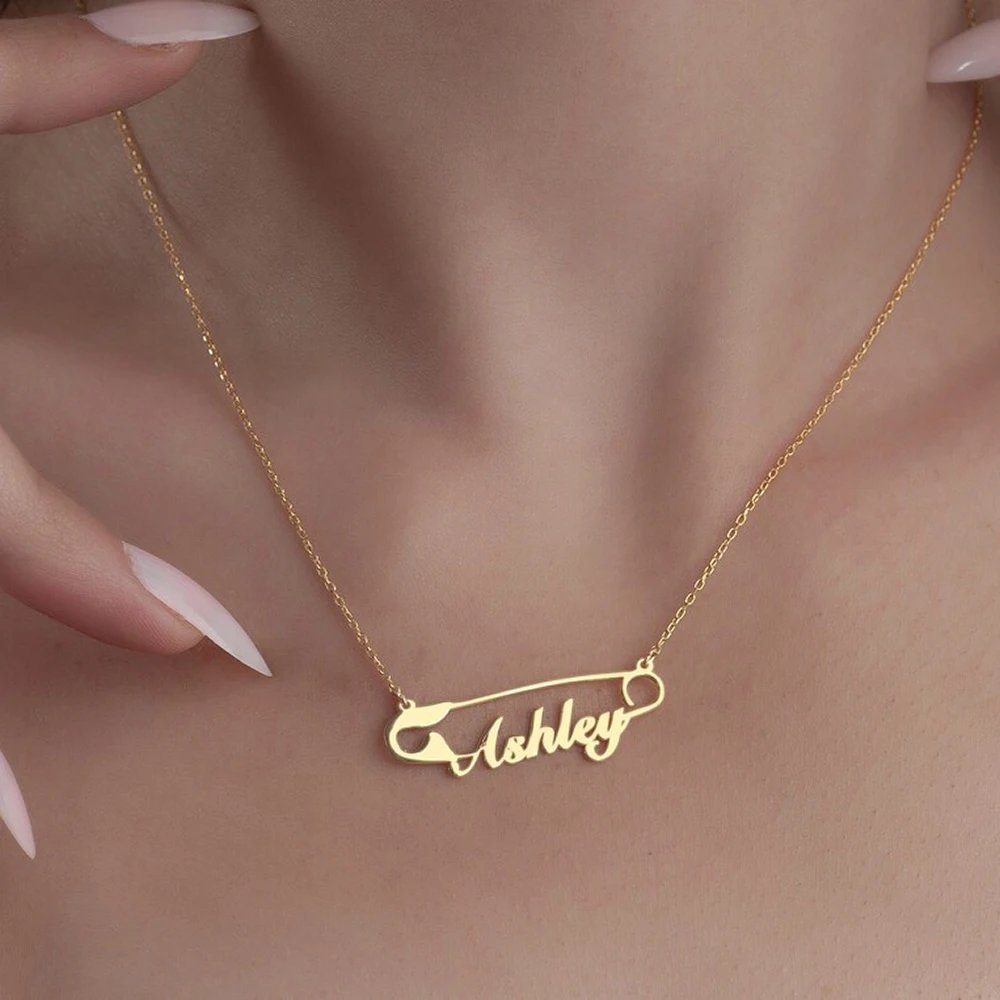 Customized Name Necklace, Personalized Cartoon Cat Necklace, Name Jewelry, Mom's Gift, Baby Welcome Party Pendant