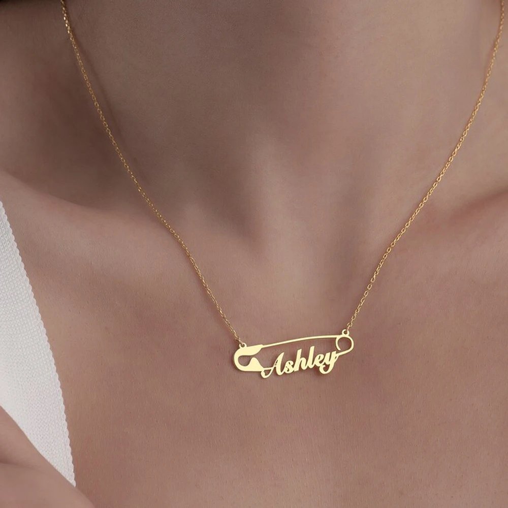 Customized Name Necklace, Personalized Cartoon Cat Necklace, Name Jewelry, Mom's Gift, Baby Welcome Party Pendant