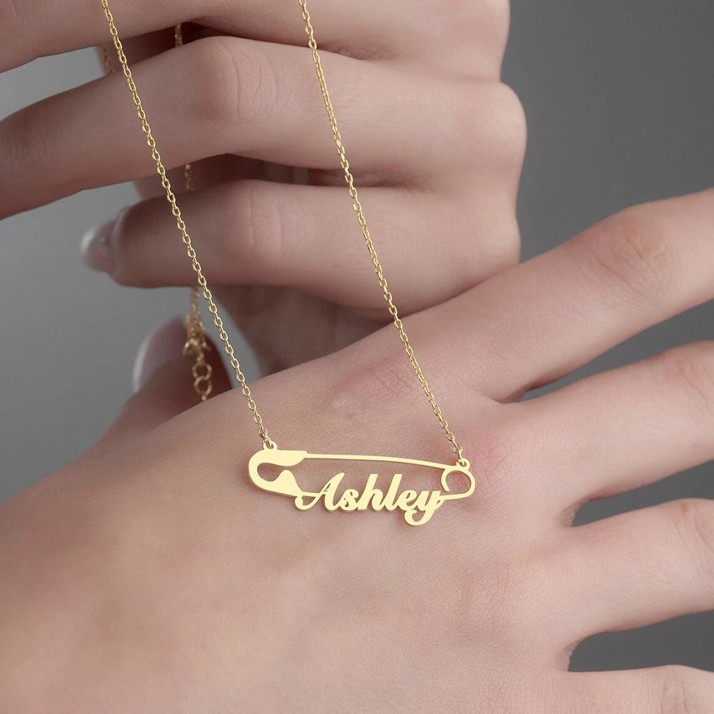 Customized Name Necklace, Personalized Cartoon Cat Necklace, Name Jewelry, Mom's Gift, Baby Welcome Party Pendant