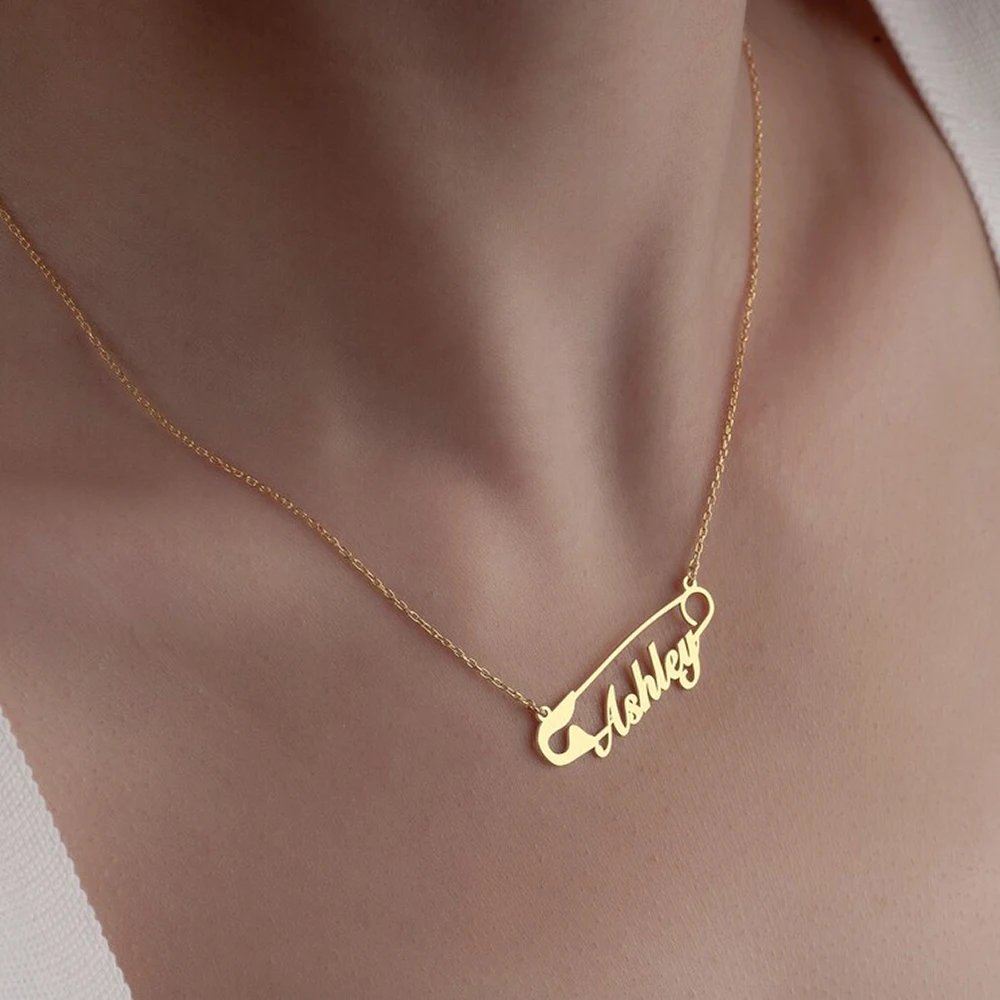 Customized Name Necklace, Personalized Cartoon Cat Necklace, Name Jewelry, Mom's Gift, Baby Welcome Party Pendant