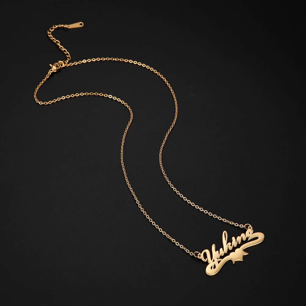 Sipuris Unique Custom Name Letter Pendant Necklace Personalized Heart Stainless Steel Necklaces For Women Jewelry Gifts 2022 Sipuris Unique Custom Name Letter Pendant Necklace Personalized Heart Stainless Steel Necklaces For Women Jewelry Gifts 2022
