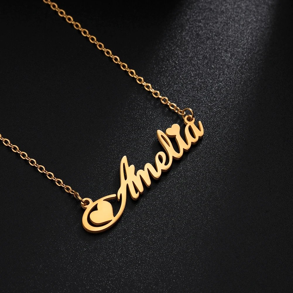 Sipuris Unique Custom Name Letter Pendant Necklace Personalized Heart Stainless Steel Necklaces For Women Jewelry Gifts 2022 Sipuris Unique Custom Name Letter Pendant Necklace Personalized Heart Stainless Steel Necklaces For Women Jewelry Gifts 2022