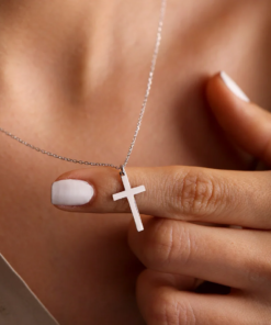 Alternative view of Fashion Stainless Steel Cross Gold Silver Color Necklace for Women Men Exquisite Chain  Necklaces Jewelry Birthday Present