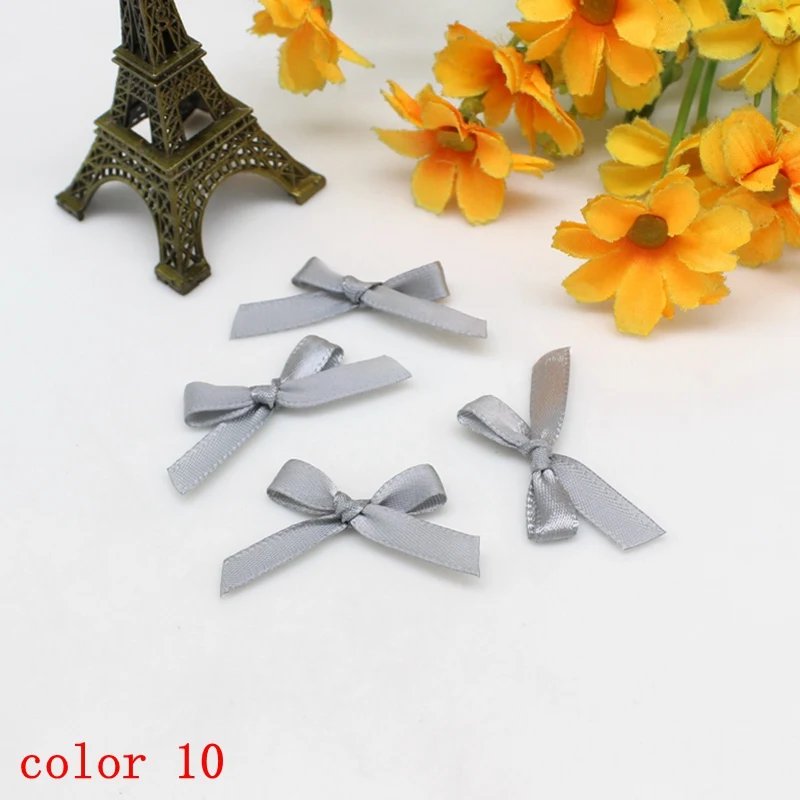 100pcs or 200PCS 20mm-30mm Small Size Satin Ribbon Bow Flower DIY CraftsEmbellishment Crafts Accessory Decoration Supplies