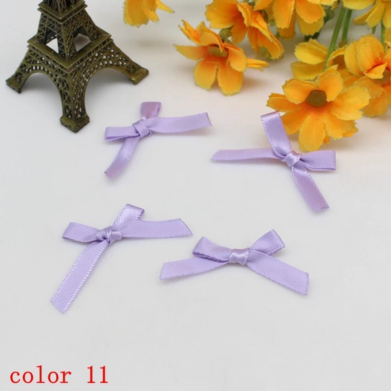 100pcs or 200PCS 20mm-30mm Small Size Satin Ribbon Bow Flower DIY CraftsEmbellishment Crafts Accessory Decoration Supplies