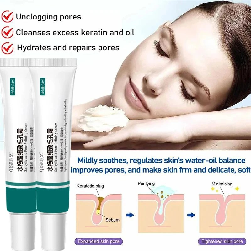 Salicylic Acid Pore Shrinking Cream Quick Remove Blackehead Elimination Large Pores Tighten Face Smooth Skin Care Products New Salicylic Acid Pore Shrinking Cream Quick Remove Blackehead Elimination Large Pores Tighten Face Smooth Skin Care Products New