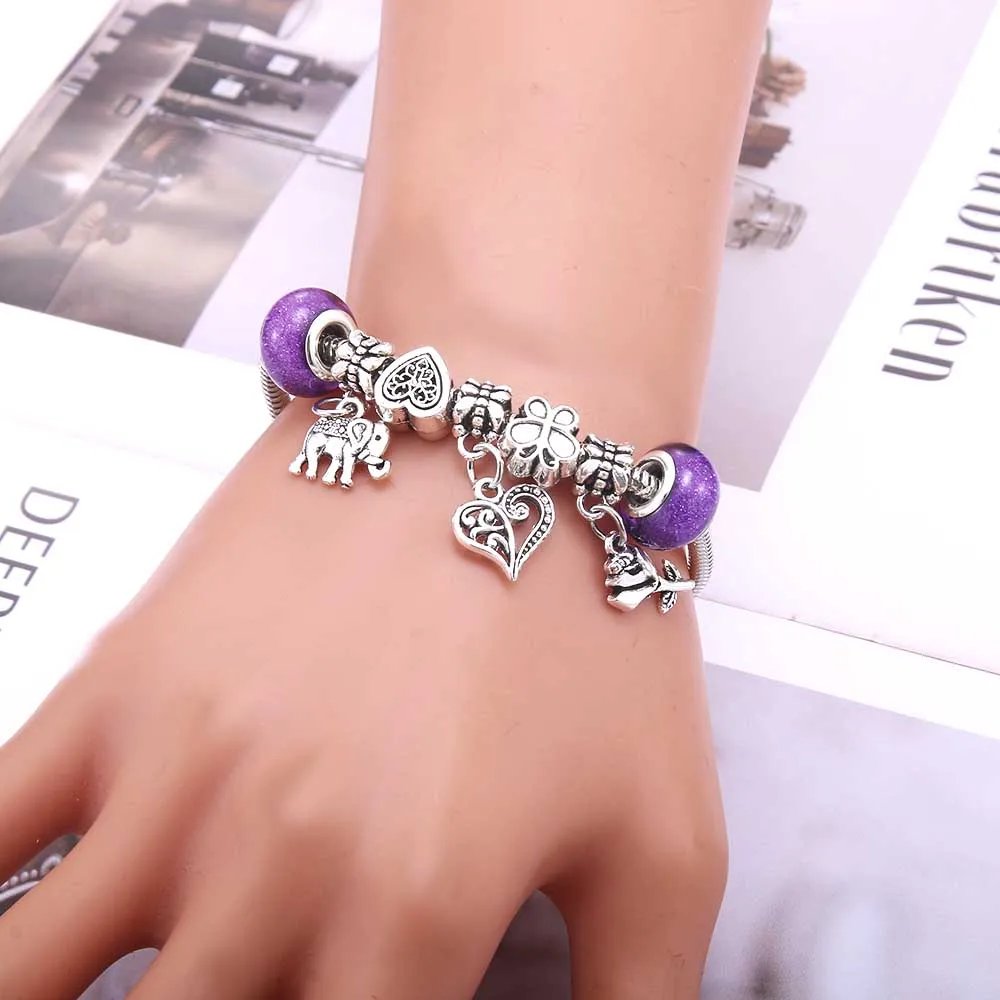 Charm Bracelet & Bangles Jewelry white butterfly Crown Beads Bracelets Brands Bracelets Fit Women Girl Friendship Gift Charm Bracelet & Bangles Jewelry white butterfly Crown Beads Bracelets Brands Bracelets Fit Women Girl Friendship Gift
