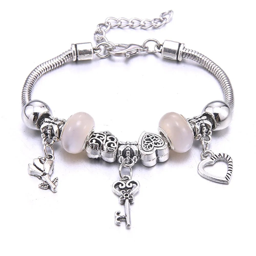 Charm Bracelet & Bangles Jewelry white butterfly Crown Beads Bracelets Brands Bracelets Fit Women Girl Friendship Gift Charm Bracelet & Bangles Jewelry white butterfly Crown Beads Bracelets Brands Bracelets Fit Women Girl Friendship Gift
