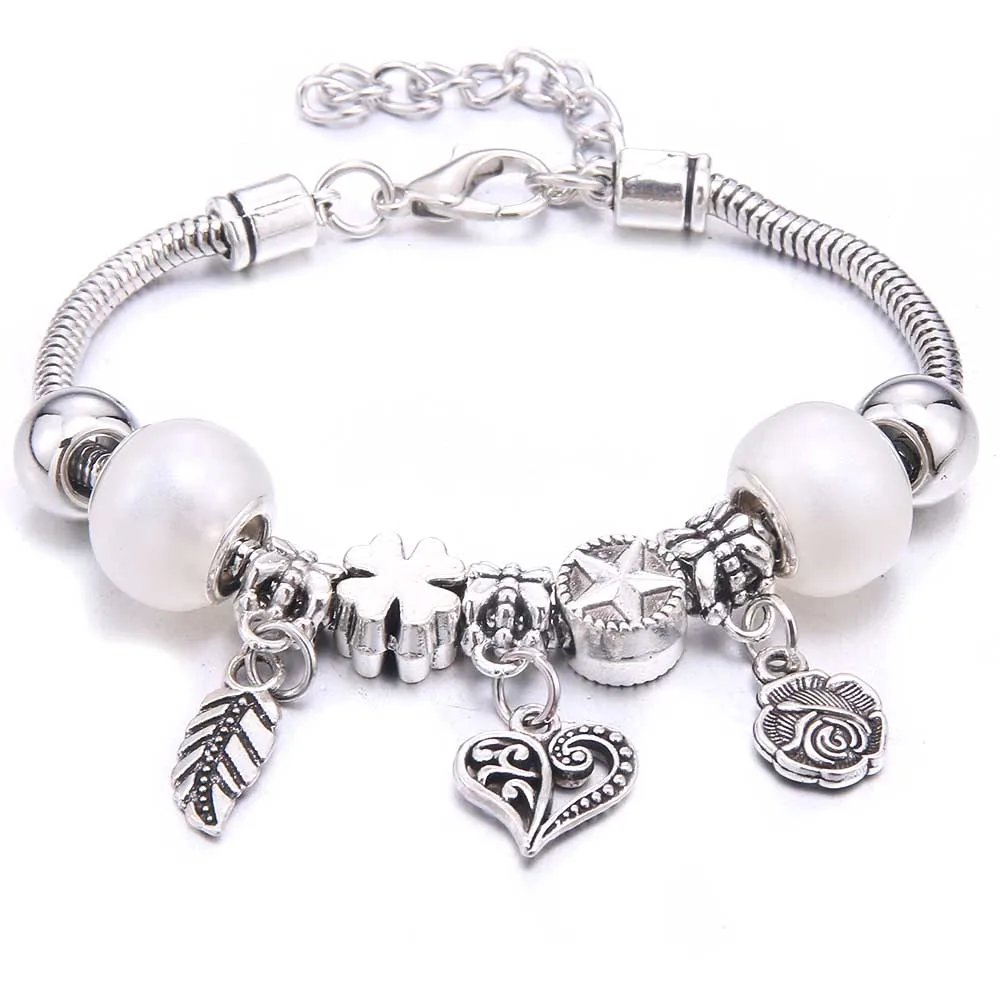 Charm Bracelet & Bangles Jewelry white butterfly Crown Beads Bracelets Brands Bracelets Fit Women Girl Friendship Gift Charm Bracelet & Bangles Jewelry white butterfly Crown Beads Bracelets Brands Bracelets Fit Women Girl Friendship Gift