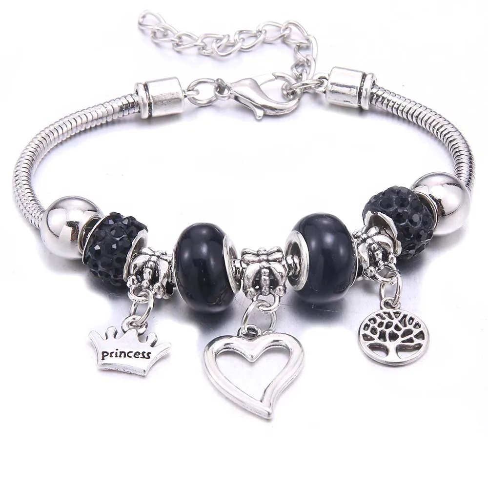 Charm Bracelet & Bangles Jewelry white butterfly Crown Beads Bracelets Brands Bracelets Fit Women Girl Friendship Gift Charm Bracelet & Bangles Jewelry white butterfly Crown Beads Bracelets Brands Bracelets Fit Women Girl Friendship Gift
