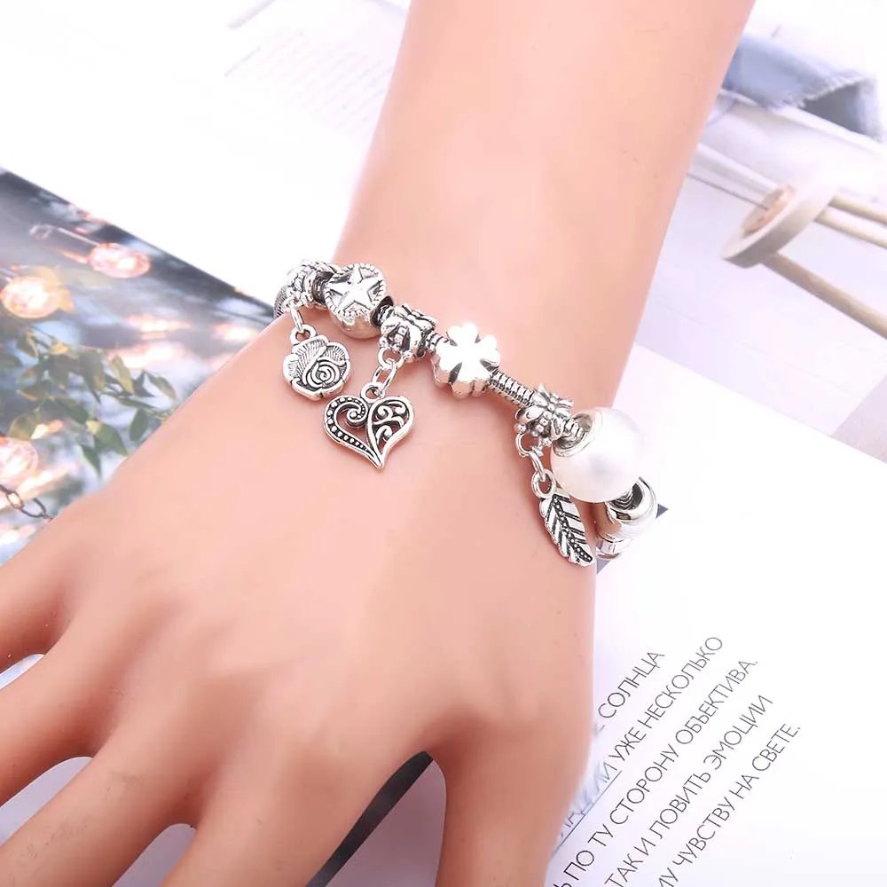 Charm Bracelet & Bangles Jewelry white butterfly Crown Beads Bracelets Brands Bracelets Fit Women Girl Friendship Gift Charm Bracelet & Bangles Jewelry white butterfly Crown Beads Bracelets Brands Bracelets Fit Women Girl Friendship Gift