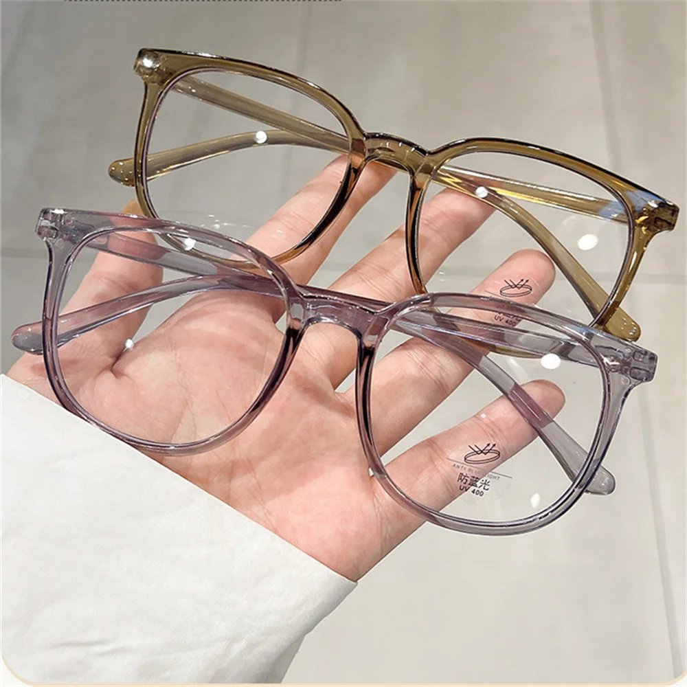 Retro Square Glasses Ultra-light Transparent Frame Eyewear Anti-blue Light Flat Glasses Korean Popular Decoration Eyeglasses Retro Square Glasses Ultra-light Transparent Frame Eyewear Anti-blue Light Flat Glasses Korean Popular Decoration Eyeglasses
