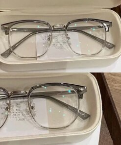 Alternative view of Fashion Anti Blue Light Glasses Men Computer Women Eyeglass Fashion Optical Plain Frame Spectacles Transparent Blocking Glasses