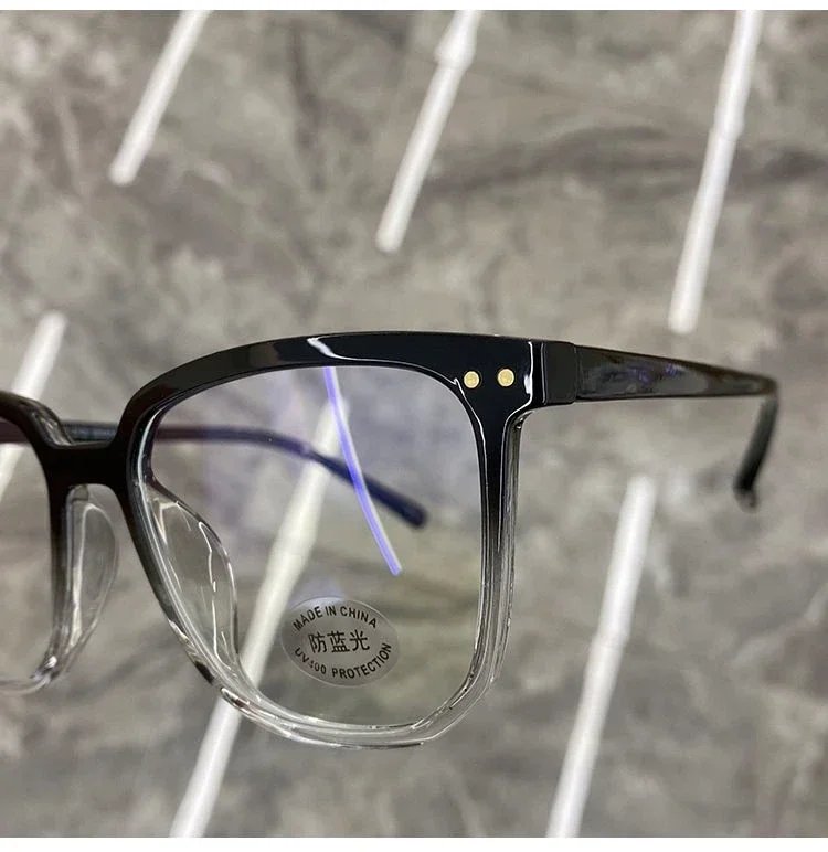 Transparent Light Frame Anti Blue Glasses Black Optical Glasse Women Men Square Eyewear Blocking Eyeglasse Spectacle Eyeglasses
