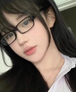 Alternative view of Japanese Korean Small Square Frame Glasses Women Retro Harajuku Eyeglasses Clear Reading Spectacle Blue Light Blocking Eyewears