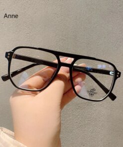 Alternative view of Square Double Briges Anti Blue Light Glasses Men Blue Light Blocking Glasses Women Eyeglasses Frame Optical Eyewear Computer