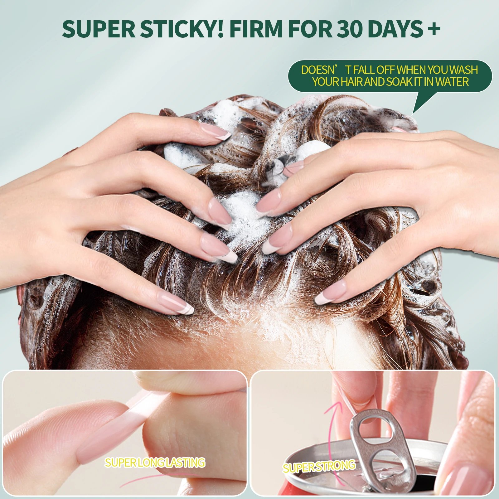 Nailpop Quick Drying Solid Nail Glue with Remover for Press On Nails Tips No Need for UV Lamp Long Lasting Fake Nails Glue Kit