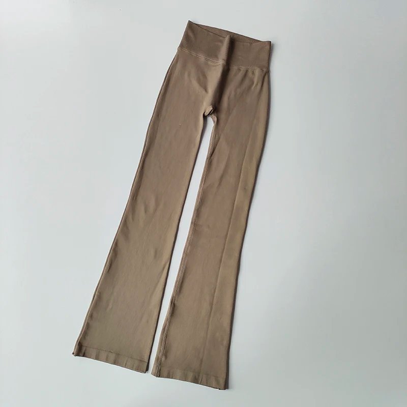 High Waisted Compression Without Awkward Lines Micro Flared Yoga Outdoor Wear Seamless Elastic Fitness Pants Lifting Leggings High Waisted Compression Without Awkward Lines Micro Flared Yoga Outdoor Wear Seamless Elastic Fitness Pants Lifting Leggings