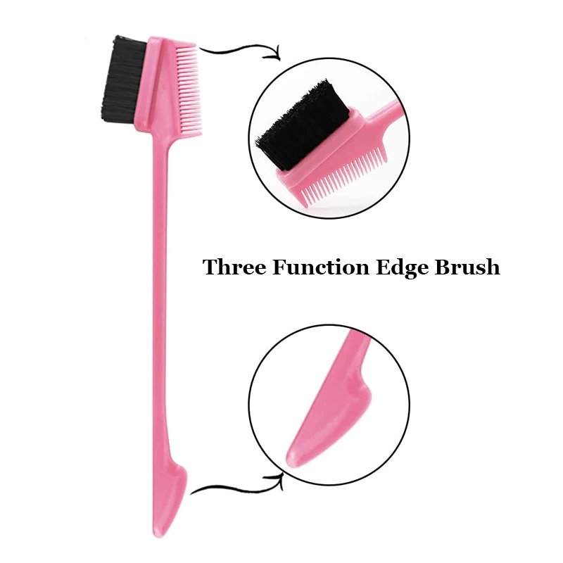 1 Pieces Hair Styling Comb Professional Edge Control Brush For Women White Hair Brushes For Slick Ponytail Three Function In One 1 Pieces Hair Styling Comb Professional Edge Control Brush For Women White Hair Brushes For Slick Ponytail Three Function In One