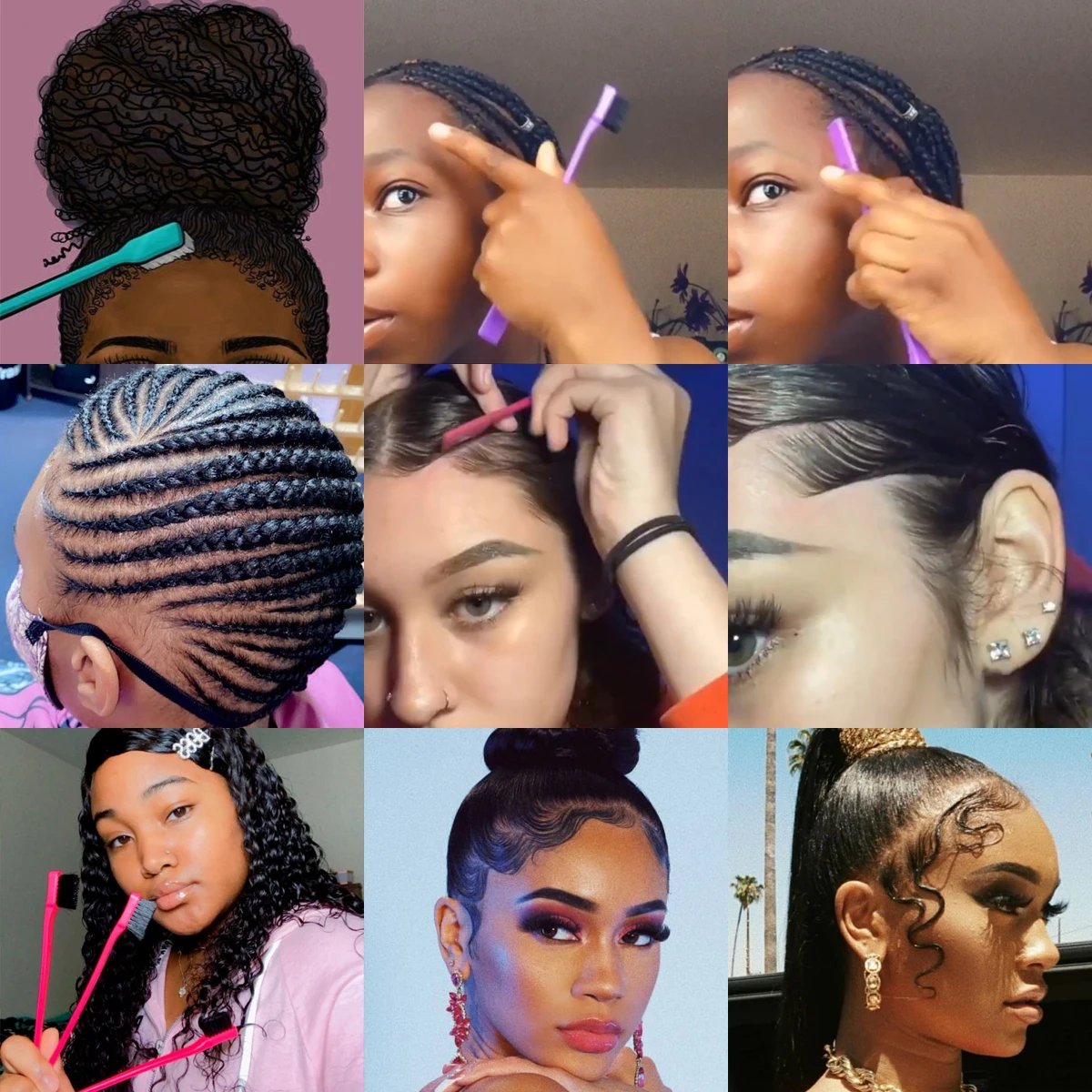 10/20/50pcs Double-sided Edge Control Hair Comb Hair Styling Wholesale Baby Hair Brushes Eyebrow Combing Makeup Tool 10/20/50pcs Double-sided Edge Control Hair Comb Hair Styling Wholesale Baby Hair Brushes Eyebrow Combing Makeup Tool