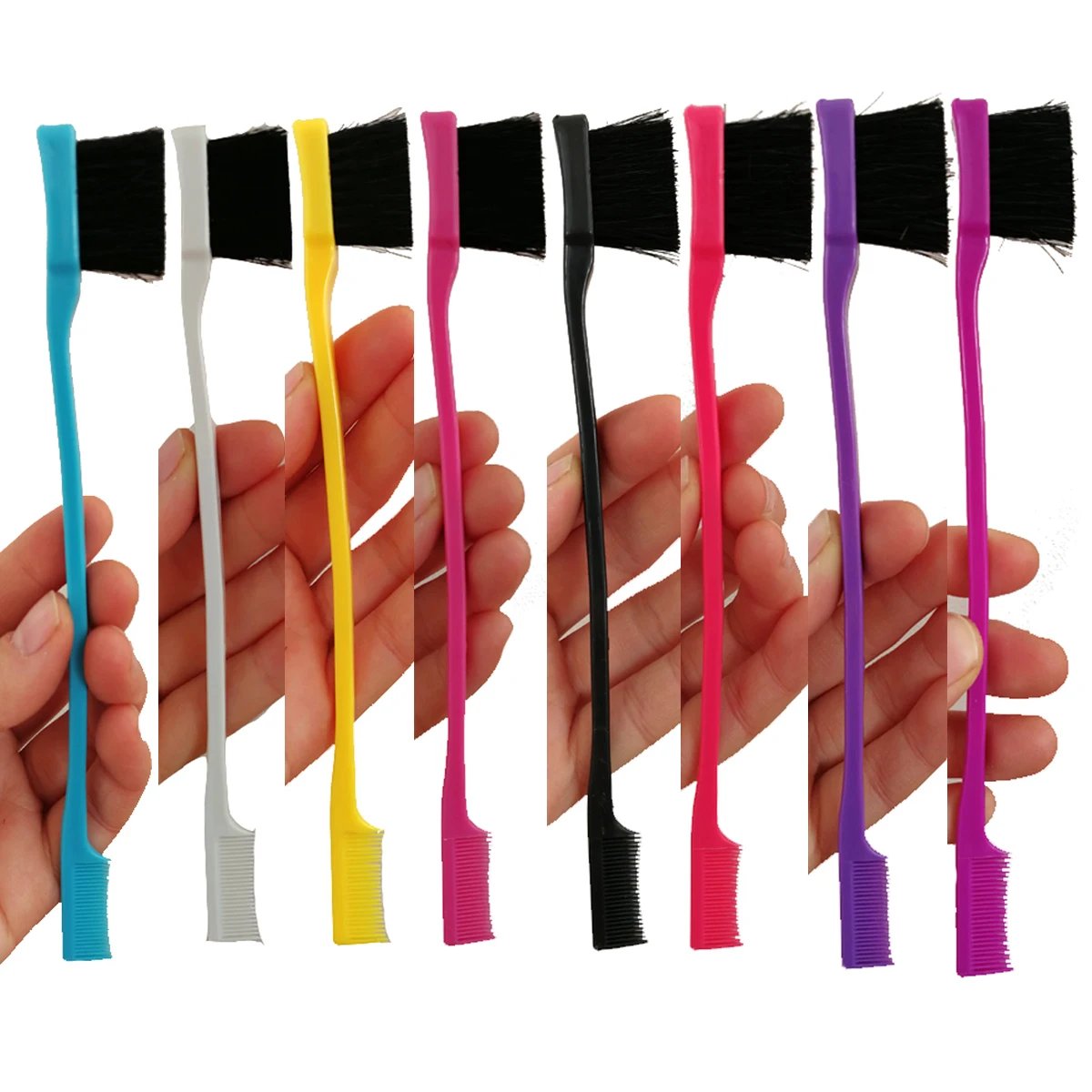 10/20/50pcs Double-sided Edge Control Hair Comb Hair Styling Wholesale Baby Hair Brushes Eyebrow Combing Makeup Tool 10/20/50pcs Double-sided Edge Control Hair Comb Hair Styling Wholesale Baby Hair Brushes Eyebrow Combing Makeup Tool