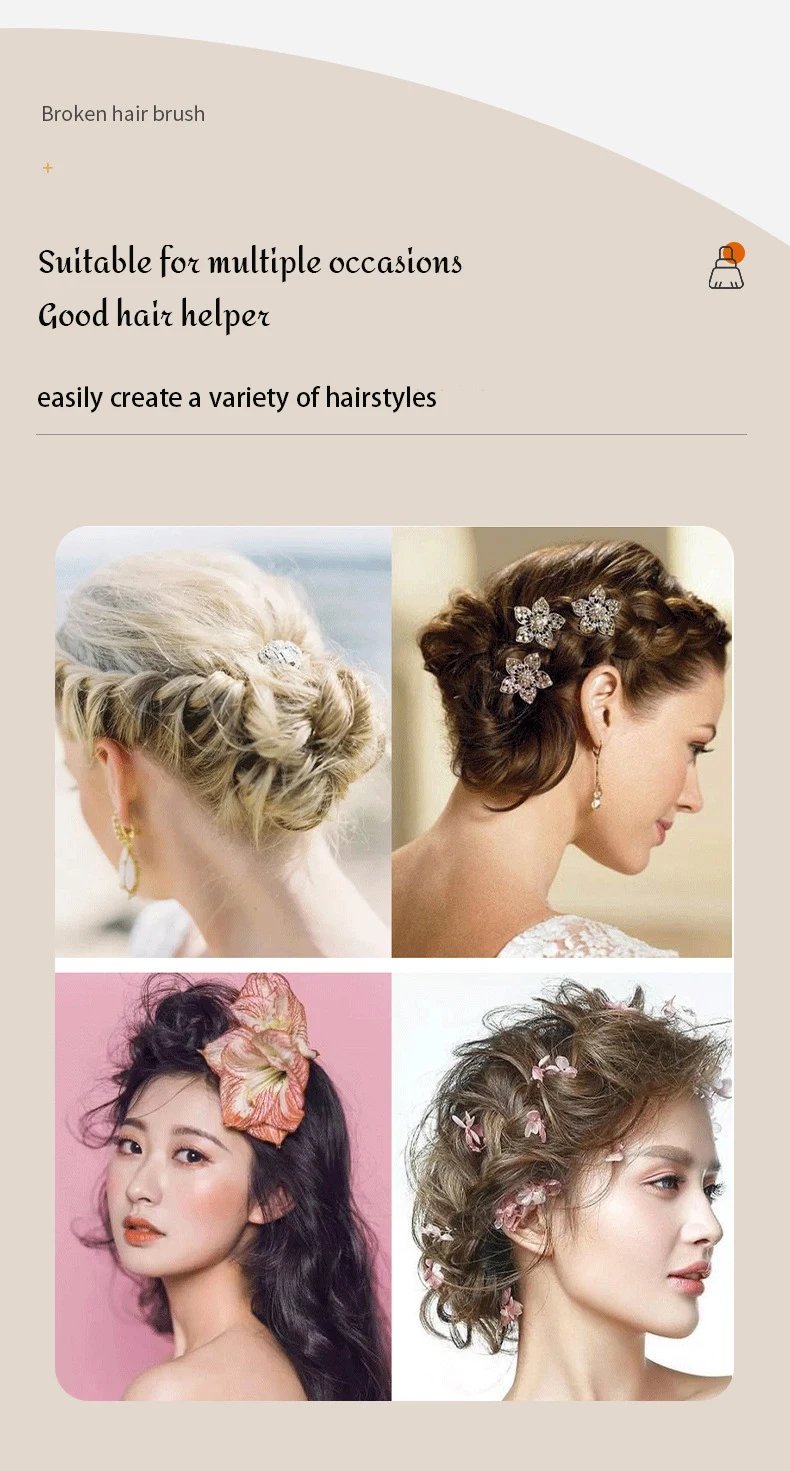 3pcs/set Hair Styling Comb Set Teasing Hair Brush Triple Teasing Comb Edge Brush Hair Tail Tools Braid Tool