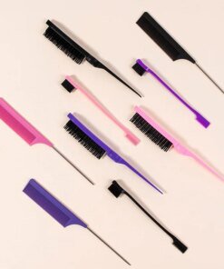 3pcs/set Hair Styling Comb Set Teasing Hair Brush Triple Teasing Comb Edge Brush Hair Tail Tools Braid Tool